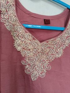 Embellished Pink Kurta