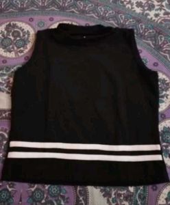 Black Striped High-Waisted Bottoms