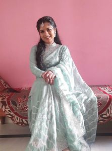 Embroidered Saree with and Accessories