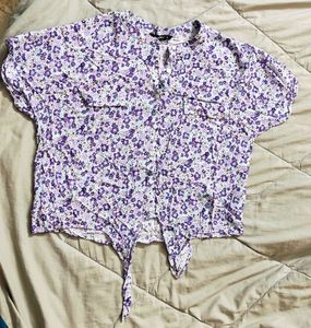 Purple Shade Crop Top