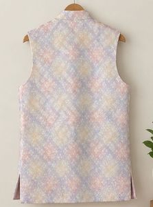 Men's Pastel Printed Nehru Jacket