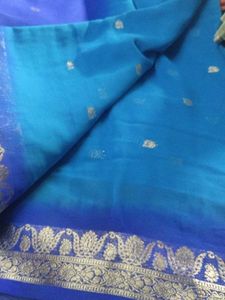 Stunning Blue Ombre Saree
