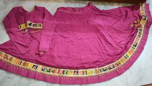Beautiful Magenta Pink Chaniya Choli Set (With Mir