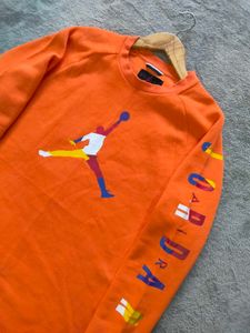 Orange Jordan Crewneck Sweatshirt