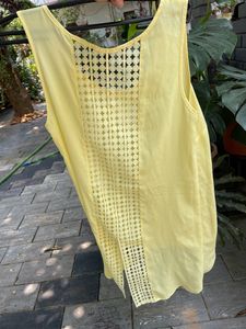 Past Yellow High Low Top
