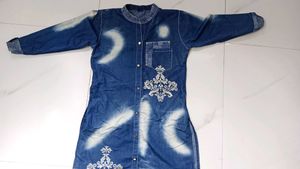 Stylish Blue Denim Kurta