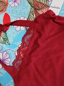 Elegant lace trimmed halter neck Cami Top