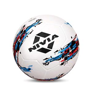 Football | Nivia Storm Rubber Moulded | White Mult