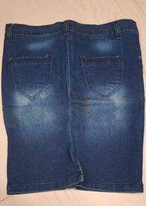 Denim Button-Down Skirt