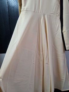 Beige Ethnic Anarkali Set