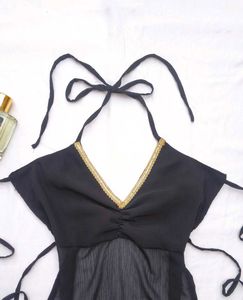 Y2k baddie halter Backless top 🖤