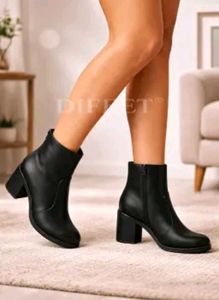 Black Heeled Ankle Boots