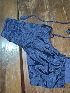 Crepe Embroidered Purple Blouse
