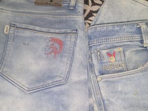 2 piece Light Wash Denim Jeans