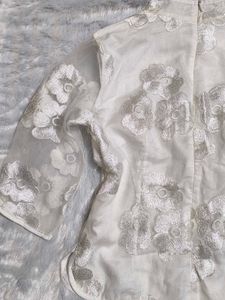 Chinese White Embroidered Top