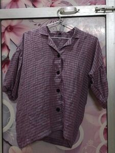 Women's Plaid Button-Up Shirt