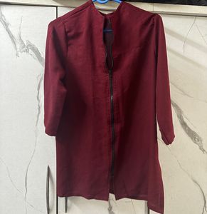 Maroon shrug jacket