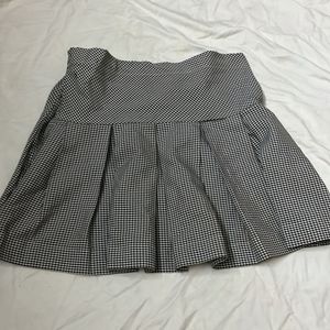 Gingham Pleated Mini Skirt