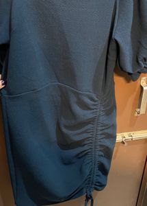 Chic Ruched Puff Sleeve Dress