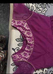 Beautiful Purple Embroidered Gown