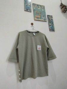 Olive Green Casual Top🌟🎀