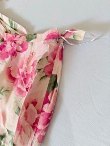 Floral Print Wide Leg Pants