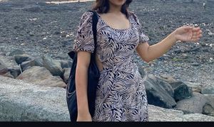 Zebra Print Midi Dress