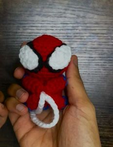 Crochet Spiderman Charm/Car hanging