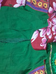 Green Floral Saree with  blouse