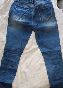 Stylish Ripped Blue Denim Jeans for Women