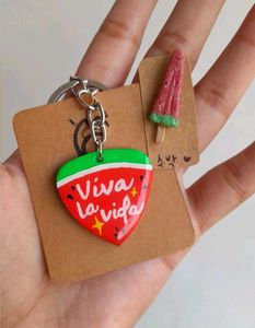 Twinkling Watermelon "Viva la Vida" Keychain