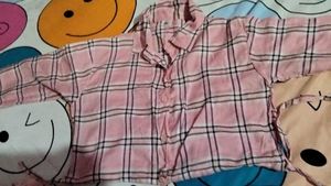 crop pink shirt