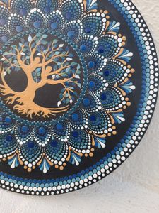 tree pattern dotting mandala wall decor