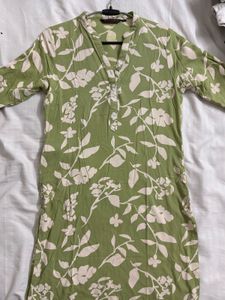 Green Floral Kurta