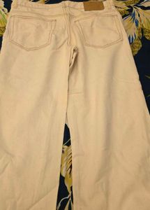 Cream Denim Jeans