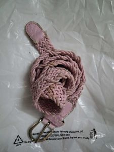 Braided Pink Belt