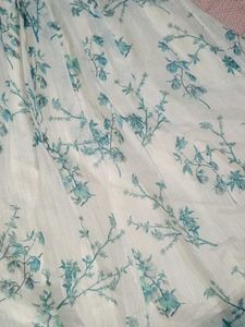 Elegant Floral Print Ethnic Gown