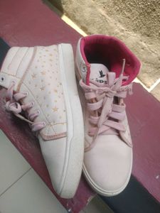 Cute Pink High Top Sneakers