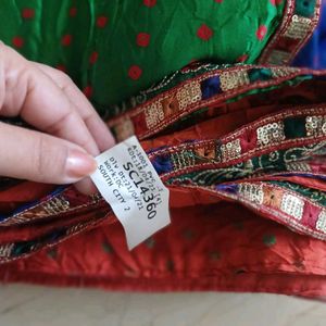 Bandini Print Pure Satin Silk Zari Saree wt Blouse