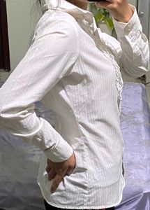 Classic White Ruffle Shirt