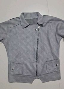 Stylish Grey Biker Jacket