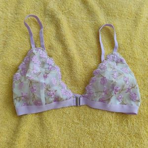 Floral Lace Bralette purple