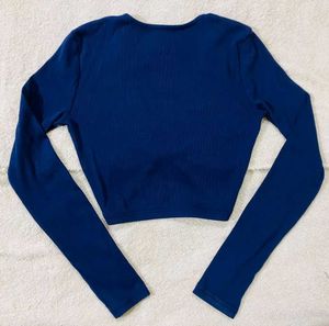 Stylish Blue Crop Top