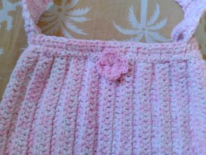 Cute Pink and white Crochet Handbag