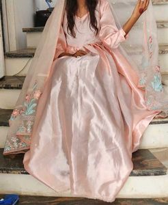 handmade elegant satin gown