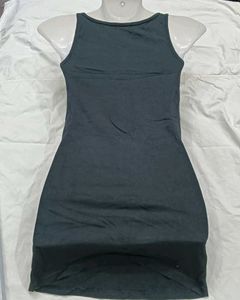 Sleek Black 32,34👗Ribbed Tank Dress