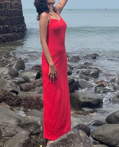 Vibrant Red Maxi Dress