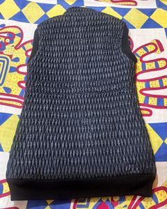 Sleeveless Black Puffer Vest