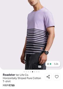 Roadsters Men's Lavender T-Shirt