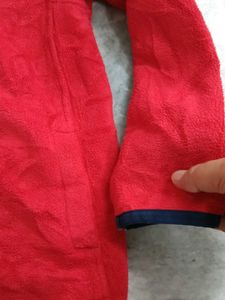 Red Fleece Zip-Up Jacket